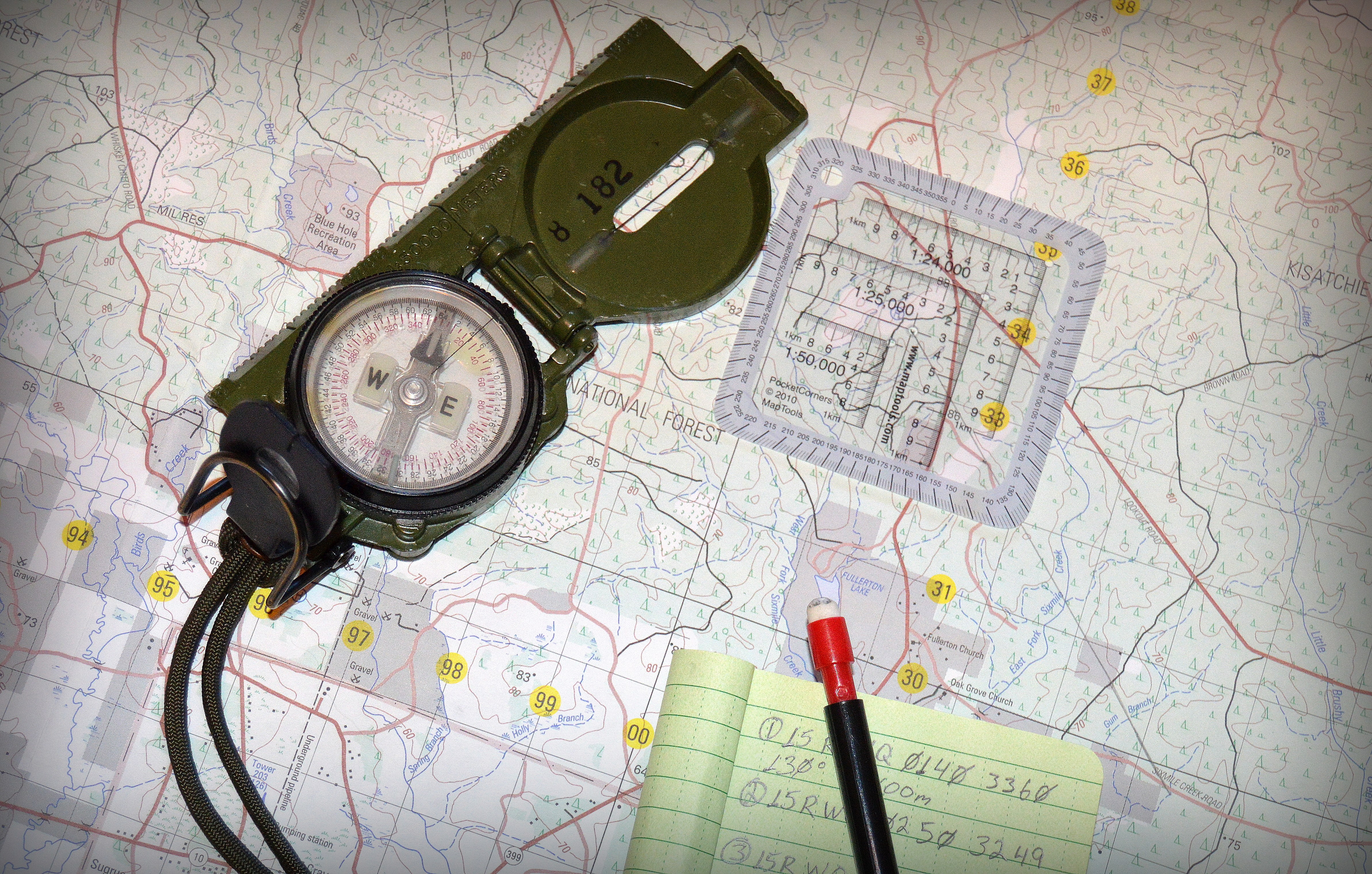 military land navigation protractor